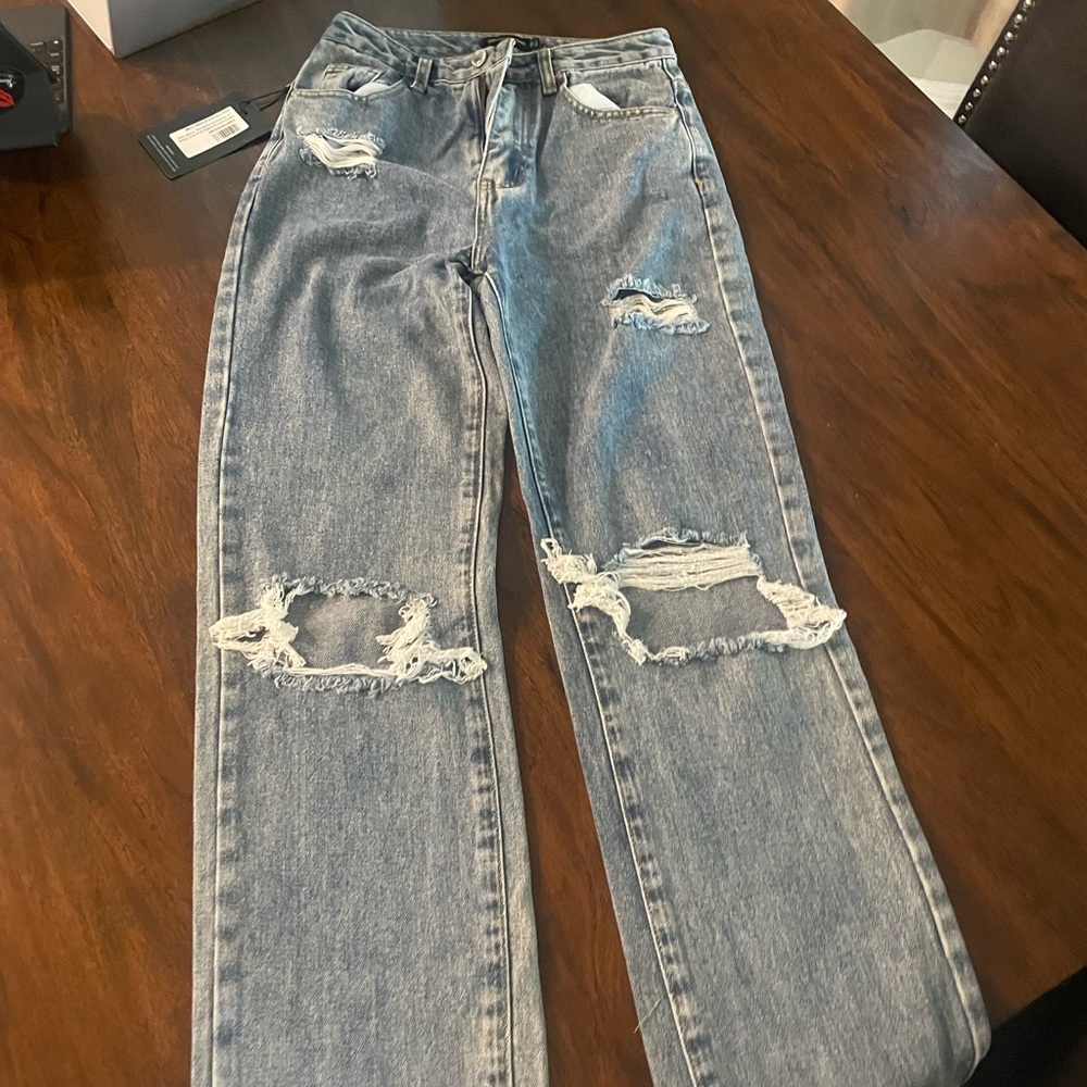 Pretty little thing jeans long size 6